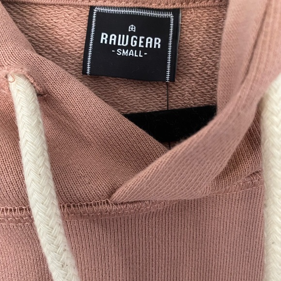 NWT Raw Gear Gorilla pink and gray heavy weight hoodie size small and medium - Picture 4 of 4